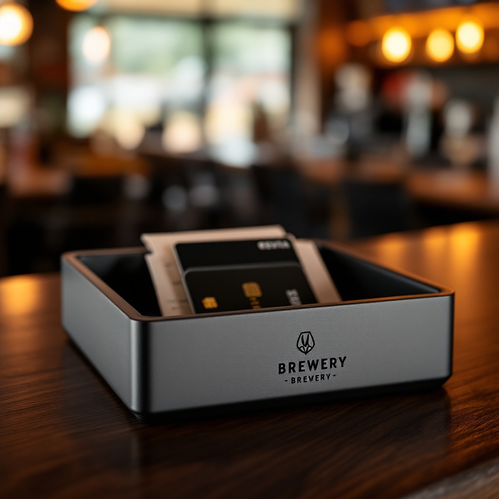 Branded check presenter tip tray
